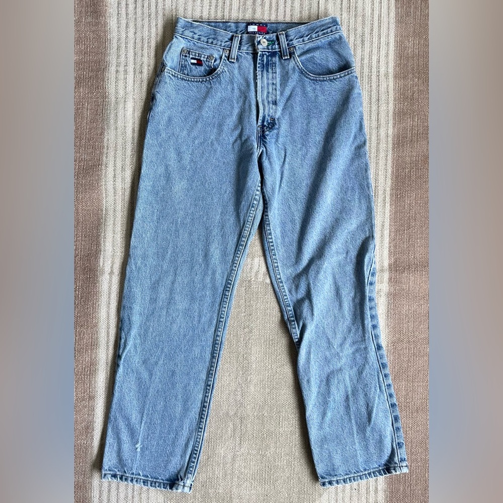 Vintage Aughts Tommy Hilfiger Light Blue High-Rise Jeans - Picture 6 of 9